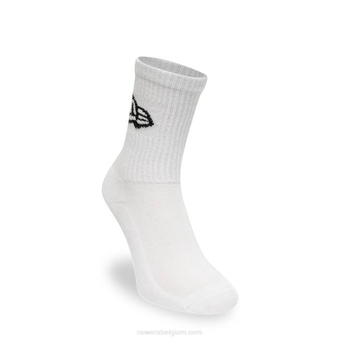 New Era flag 3-pack witte sokken met ronde hals BT243209