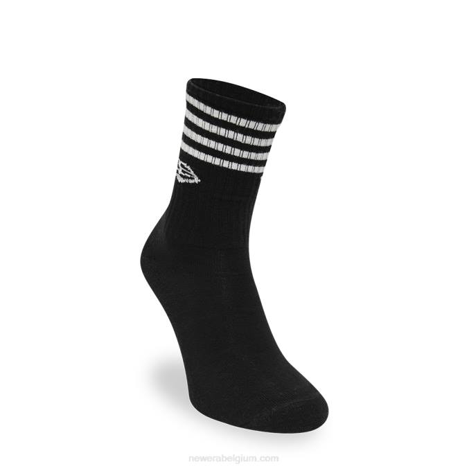 New Era stripe 3 pack crew zwarte sokken BT243213