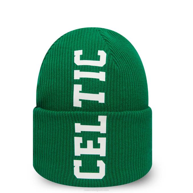 New Era Celtic fc verticaal woordmerk groen manchet gebreid BT242470
