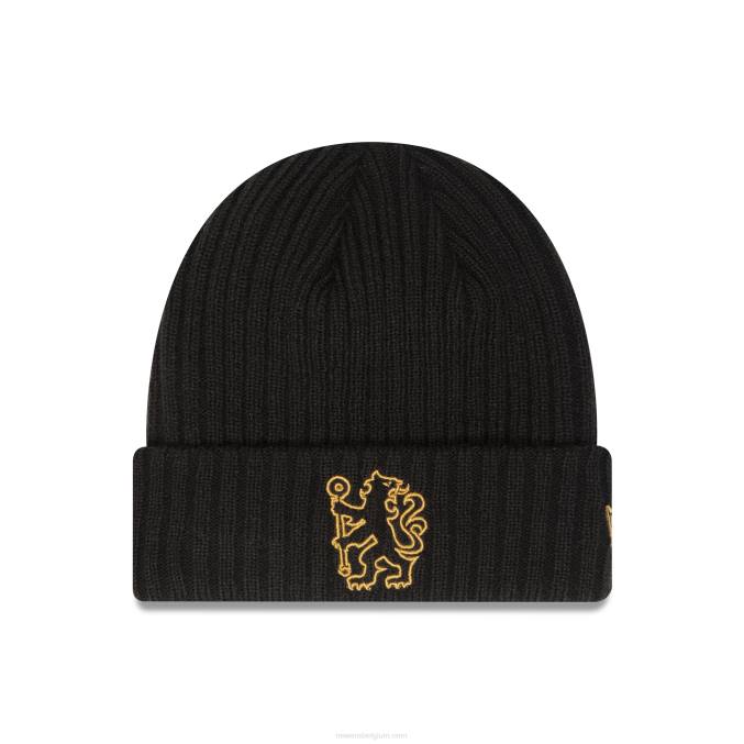 New Era Chelsea FC omtrek zwarte geribbelde muts BT242533