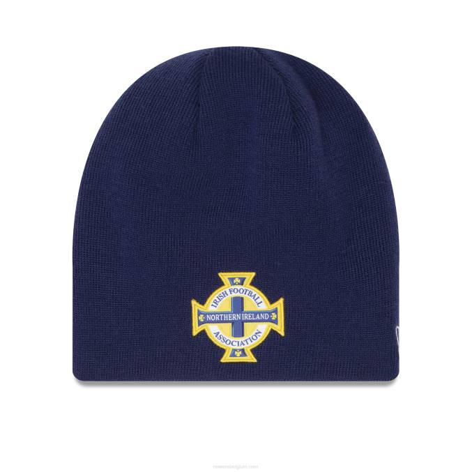 New Era Ierse fa streep blauwe beanie muts met doodskop BT242455