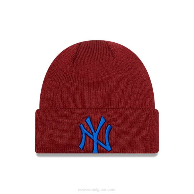 New Era New York Yankees League essentiële kastanjebruine beanie voor kinderen BT242393