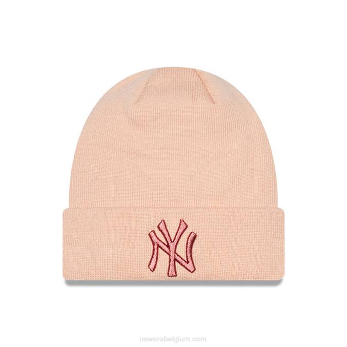 New Era New York Yankees metallic roze muts voor dames BT242528