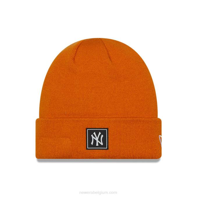 New Era New York Yankees team oranje beanie muts BT242473