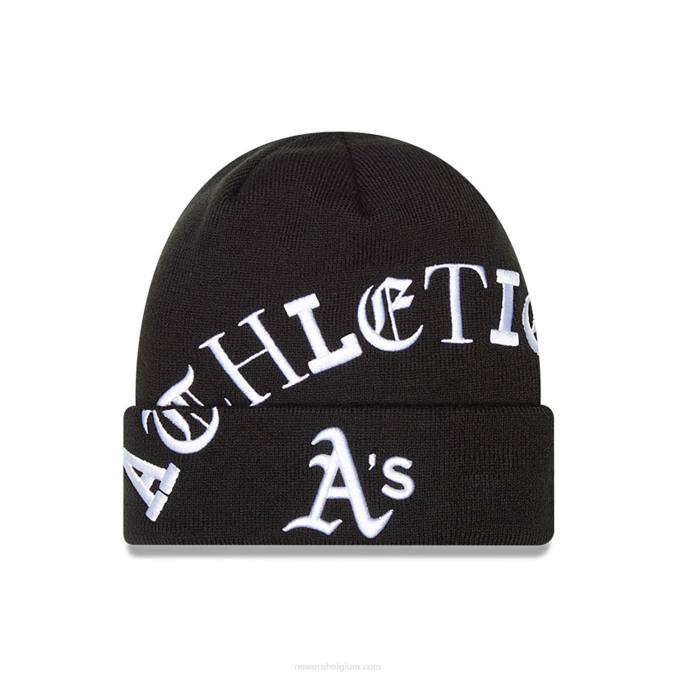 New Era Oakland atletiek blackletter zwart gebreid BT242340
