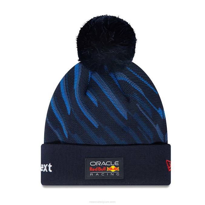 New Era Red Bull Racing Max Verstappen blauwe pompon gebreide muts BT242458