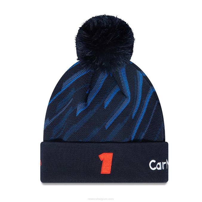 New Era Red Bull Racing Max Verstappen blauwe pompon gebreide muts BT242458