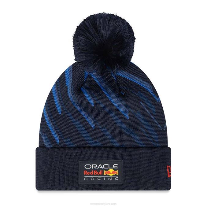 New Era Red Bull Racing Team jeugd blauwe pompon gebreide muts BT242438