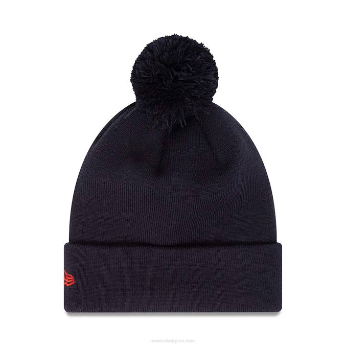 New Era Red Bull Racing essentiële blauwe pompon gebreide muts BT242448
