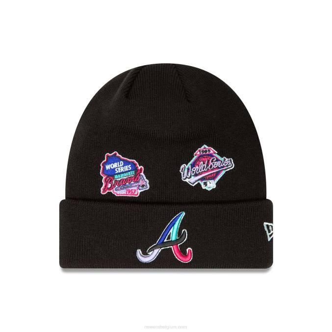 New Era atlanta braves zwarte poollicht muts BT242498