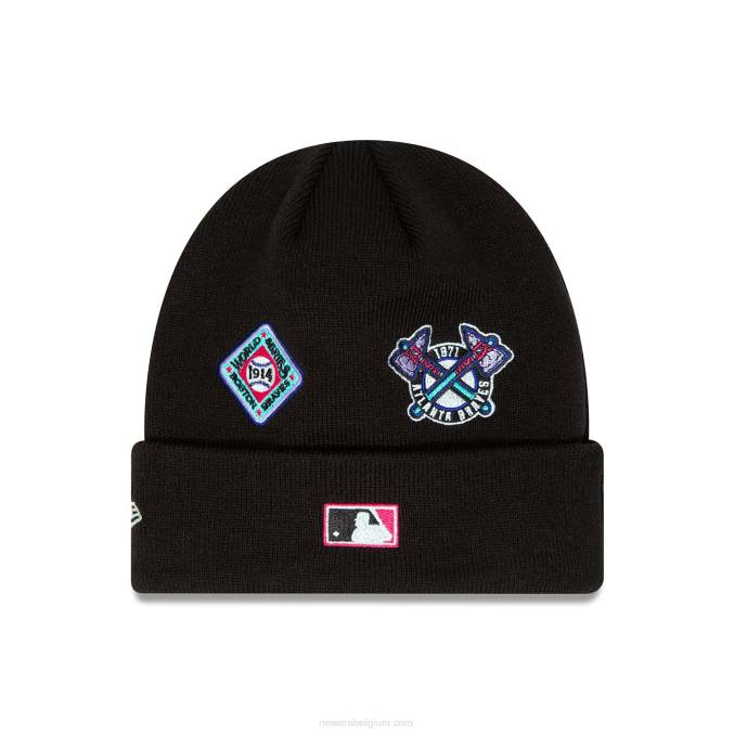 New Era atlanta braves zwarte poollicht muts BT242498