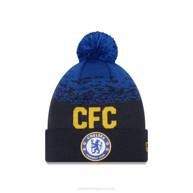 New Era chelsea fc marmeren gebreide beanie met woordmerk en manchetten BT242499