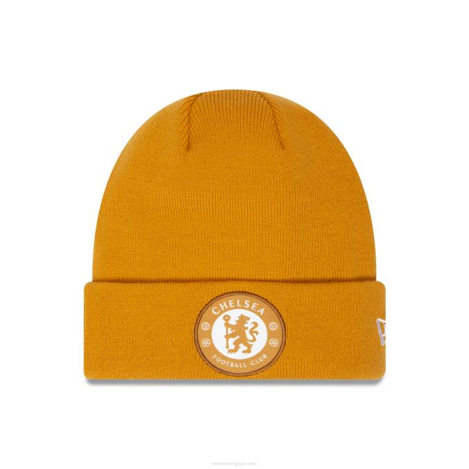 New Era chelsea fc seizoens medium oranje gebreide muts met manchetten BT242542