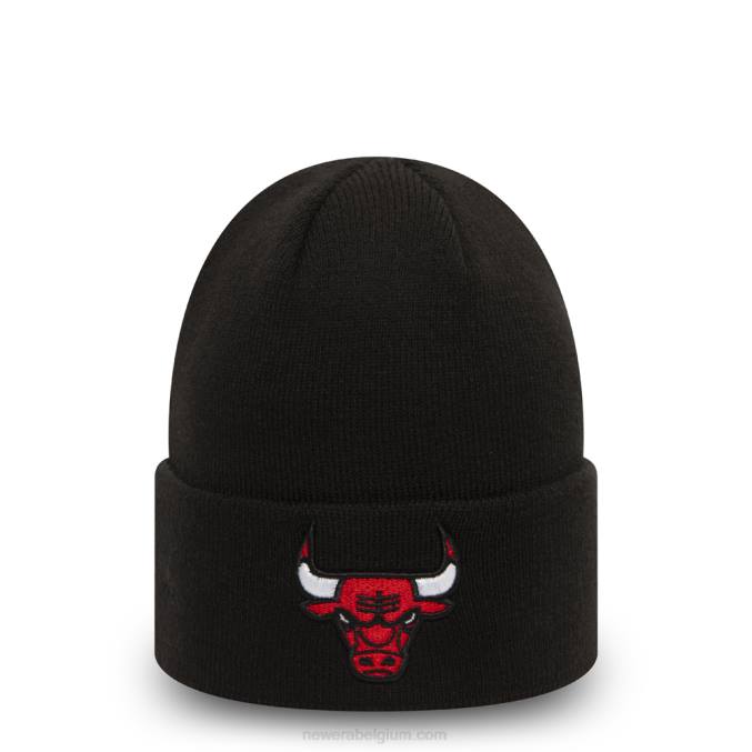New Era chicago bulls essentiële zwarte muts met manchetten BT242337