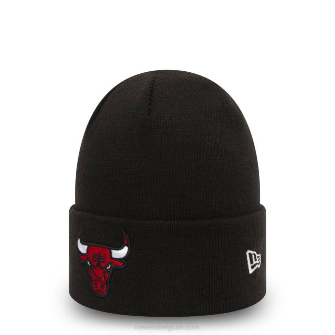 New Era chicago bulls essentiële zwarte muts met manchetten BT242337