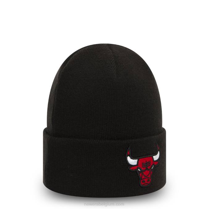 New Era chicago bulls essentiële zwarte muts met manchetten BT242337