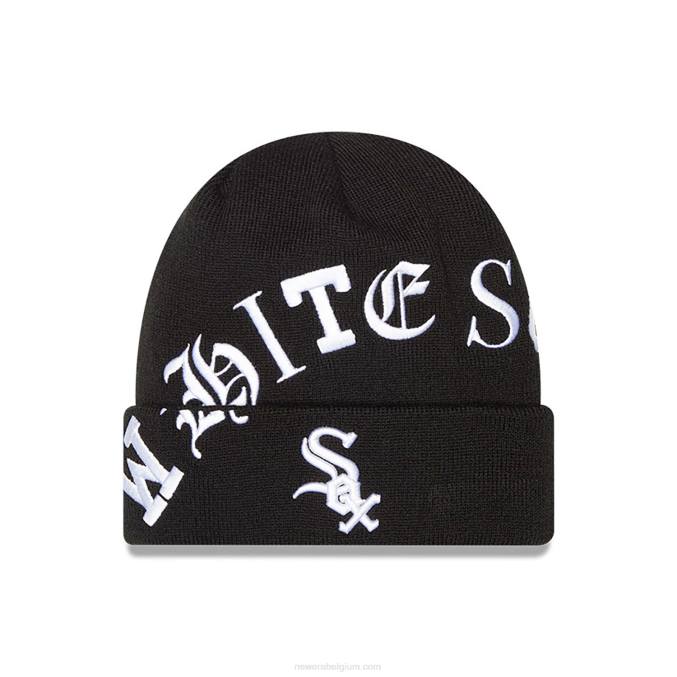 New Era chicago white sox blackletter zwart gebreid BT242330