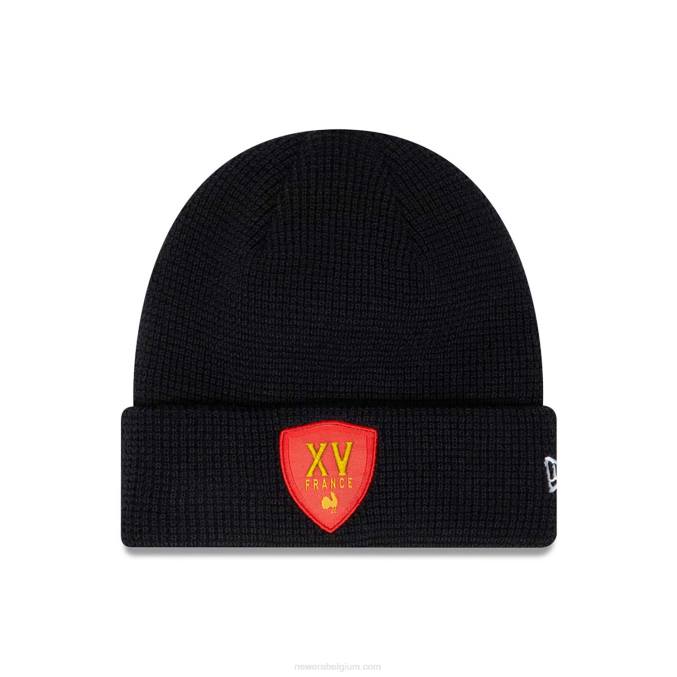 New Era franse federatie van rugby erfgoed wafel marine beanie muts BT242389