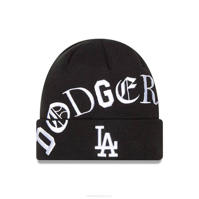 New Era la dodgers blackletter zwart gebreid BT242543