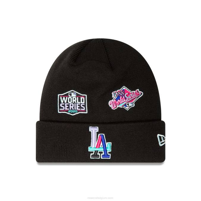New Era la dodgers zwarte polar lights beanie muts BT242479