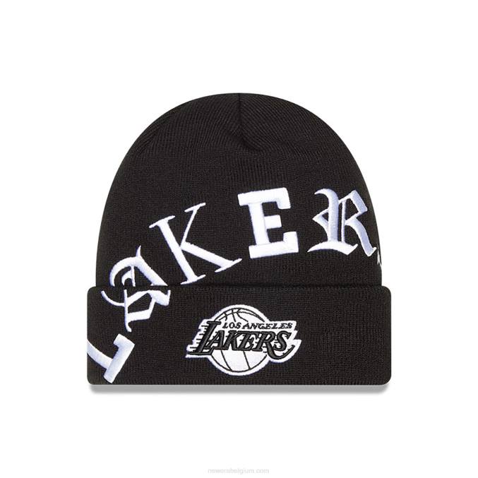 New Era la lakers blackletter zwart gebreid BT242525