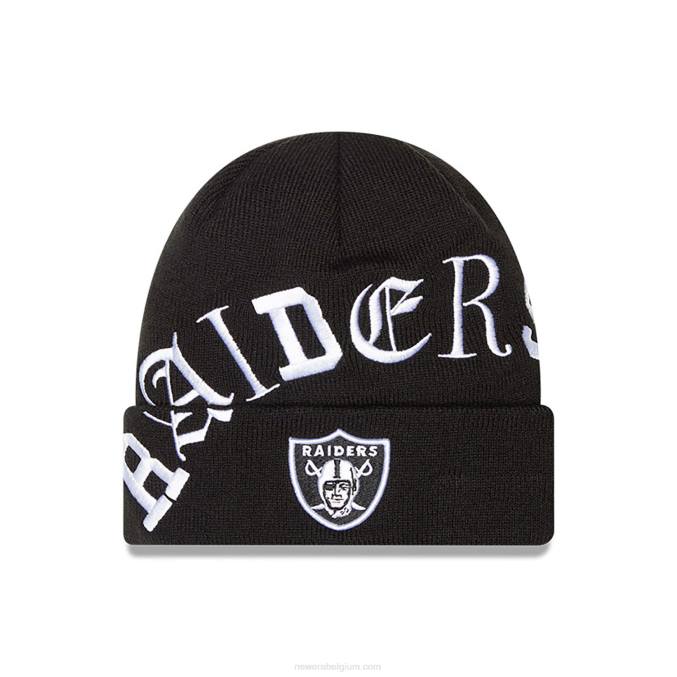 New Era las vegas raiders blackletter zwart gebreid BT242372