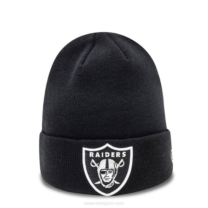 New Era las vegas raiders essentiële muts met zwarte manchetten BT242397