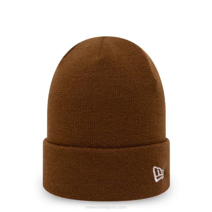 New Era onmisbare beanie met bruine boord BT242486