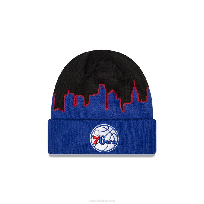 New Era philadelphia 76ers nba tip off 2022 zwart gebreid BT242554