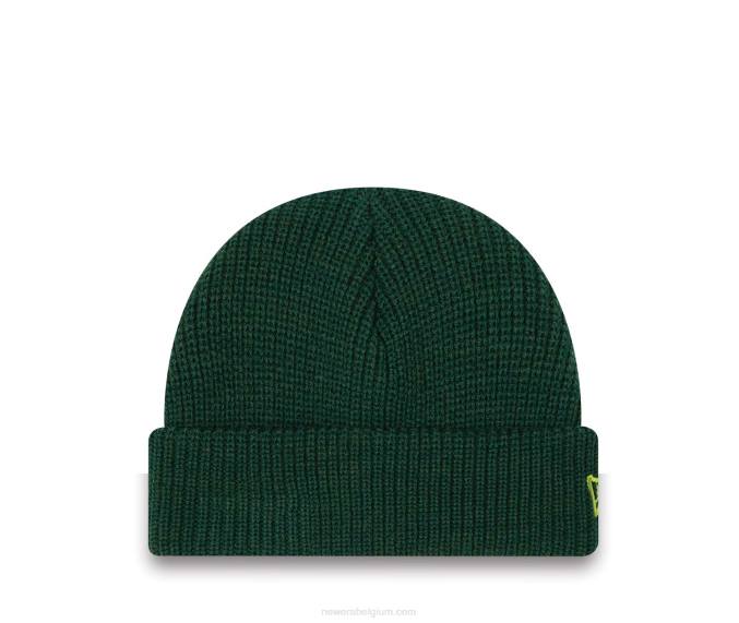 New Era polyana geribbelde donkergroene muts met korte manchet BT242527