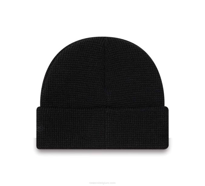 New Era polyana patch zwarte muts met korte manchetten BT242544