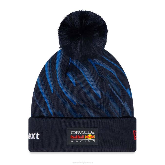 New Era red bull racing max verstappen blauwe bobble gebreide muts voor jongeren BT242468