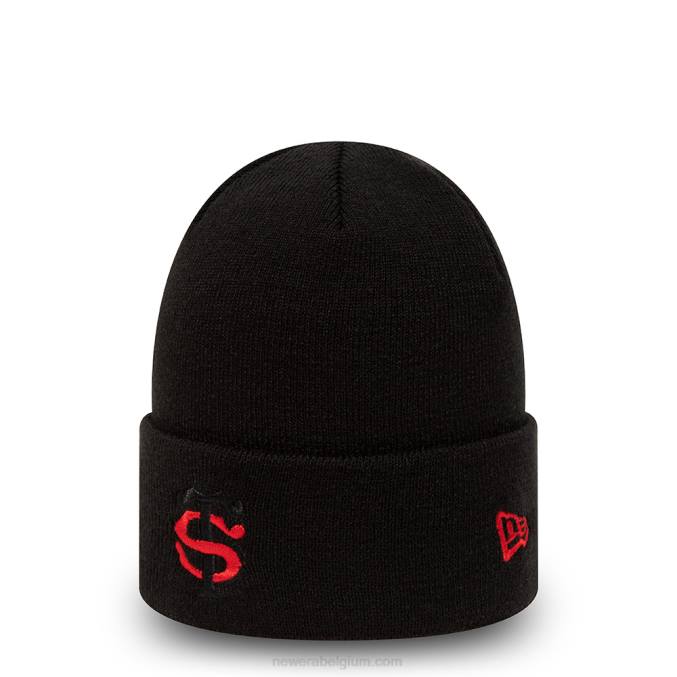 New Era stade toulousain team cuff zwarte beanie BT242531