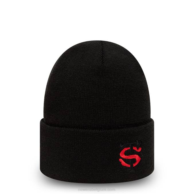 New Era stade toulousain team cuff zwarte beanie BT242531