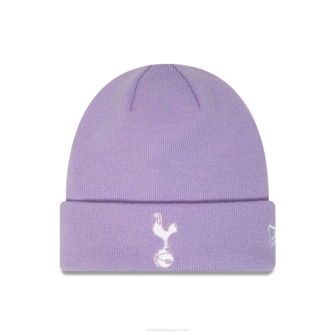 New Era tottenham hotspur fc seizoensgebonden pastelpaarse gebreide muts met manchetten BT242329