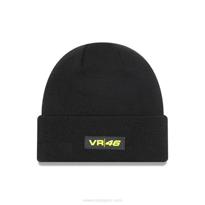 New Era vr46 essentiële zwarte muts met manchetten BT242541