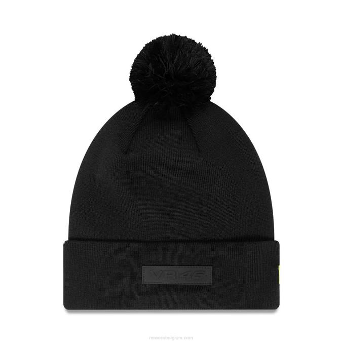 New Era vr46 polyana zwarte pompon gebreide muts BT242409