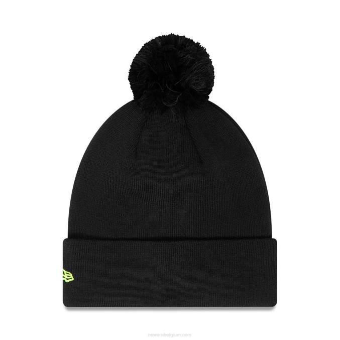 New Era vr46 polyana zwarte pompon gebreide muts BT242409