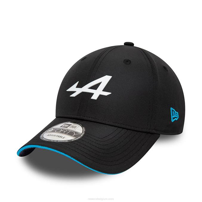 New Era Alpine team zwarte 9forty verstelbare pet BT241744