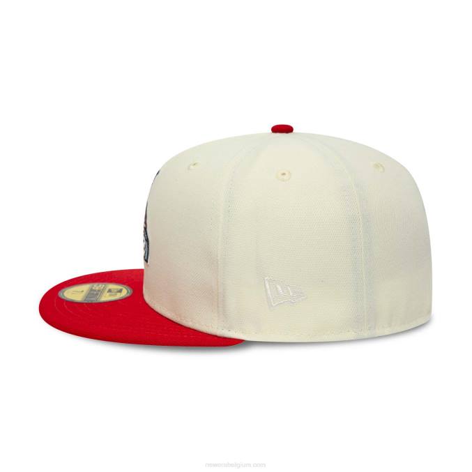 New Era Asheville Tourists milb chroom wit 59fifty getailleerde pet BT24937