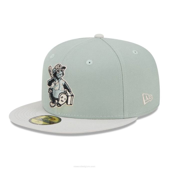 New Era Ashville Tourists geboorteplaats roots green 59fifty getailleerde pet BT24501