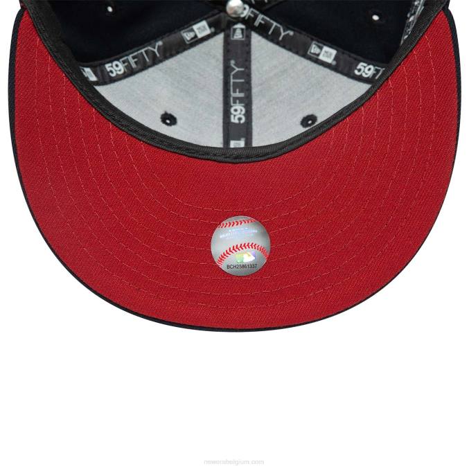 New Era Atlanta Braves National League Stadium Navy 59fifty getailleerde pet BT24689