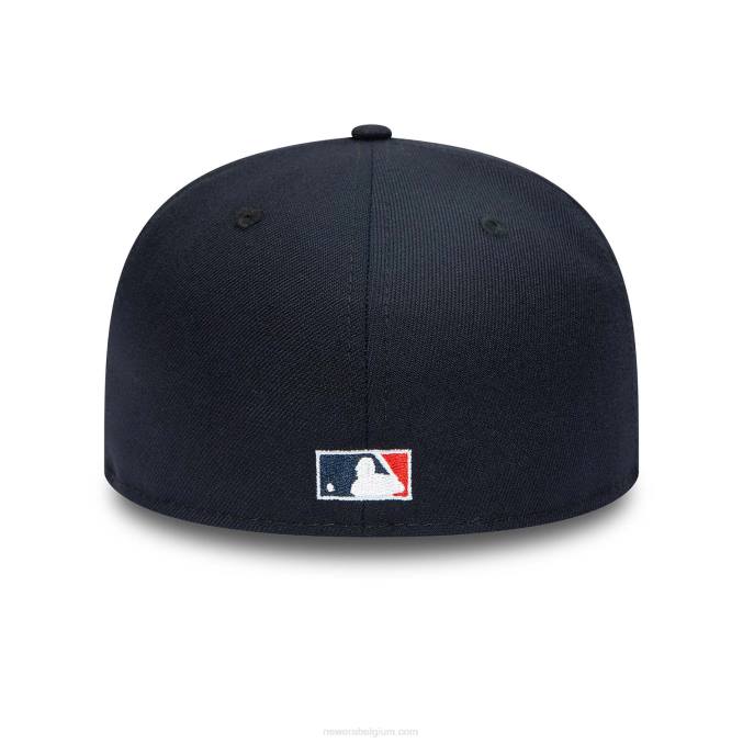 New Era Atlanta Braves National League Stadium Navy 59fifty getailleerde pet BT24689