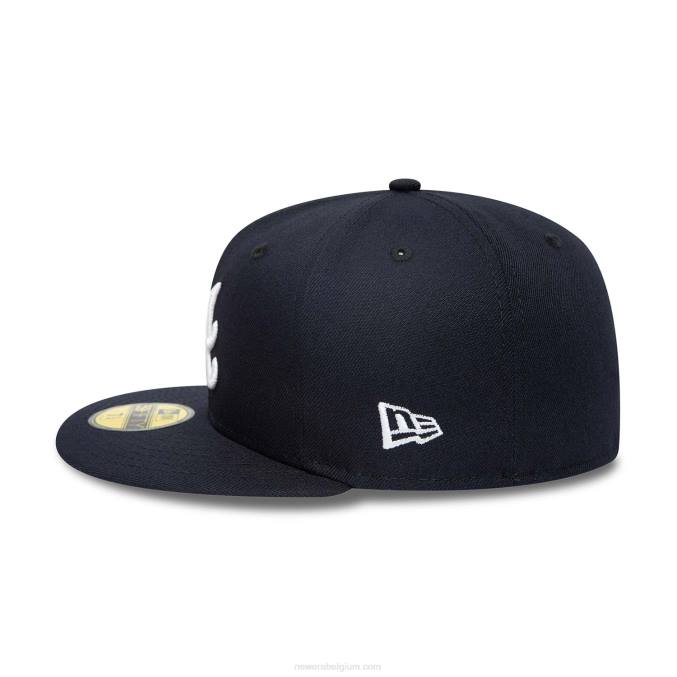 New Era Atlanta Braves National League Stadium Navy 59fifty getailleerde pet BT24689