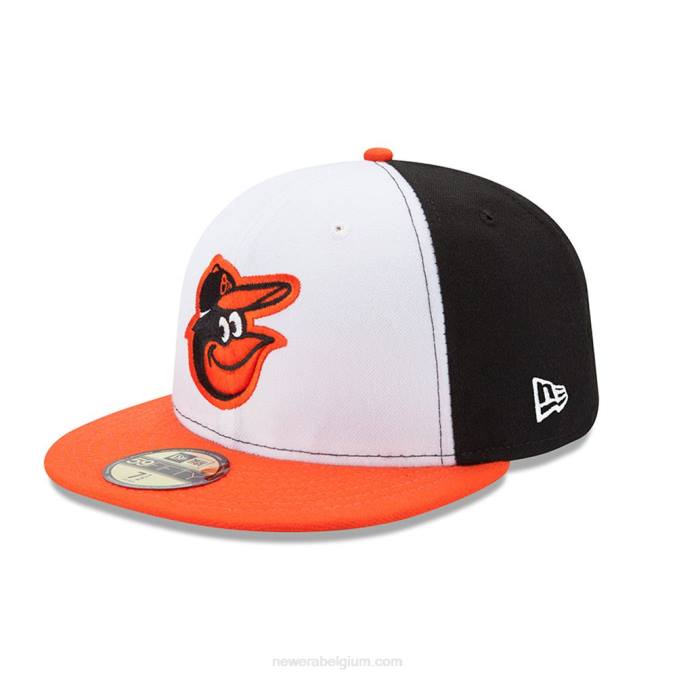 New Era Baltimore orioles authentiek op veld huis 59fifty getailleerde pet BT24434