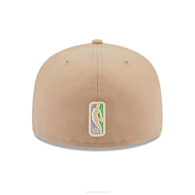 New Era Boston Celtics team neonbeige 59fifty getailleerde pet BT24627