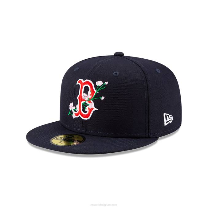 New Era Boston Red Sox Side Patch Bloom Navy 59fifty getailleerde pet BT24960