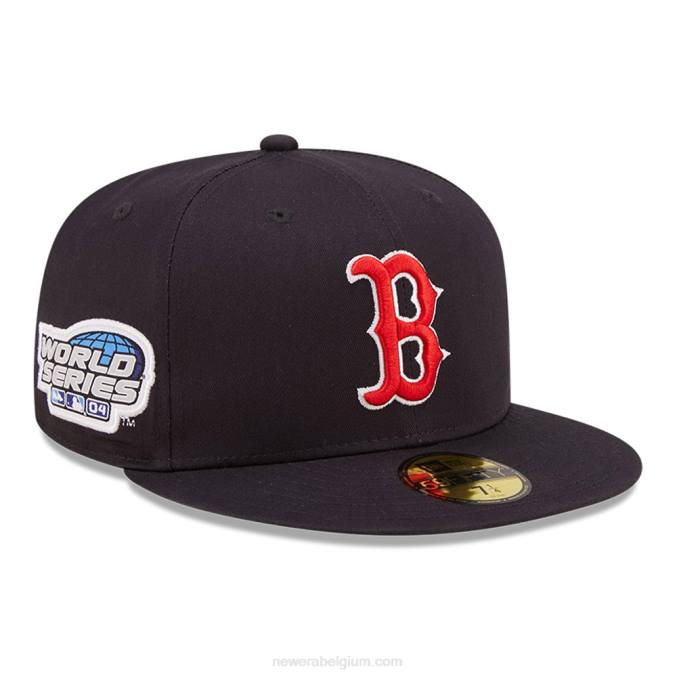 New Era Boston Red Sox Side Patch Navy 59fifty getailleerde pet BT24598