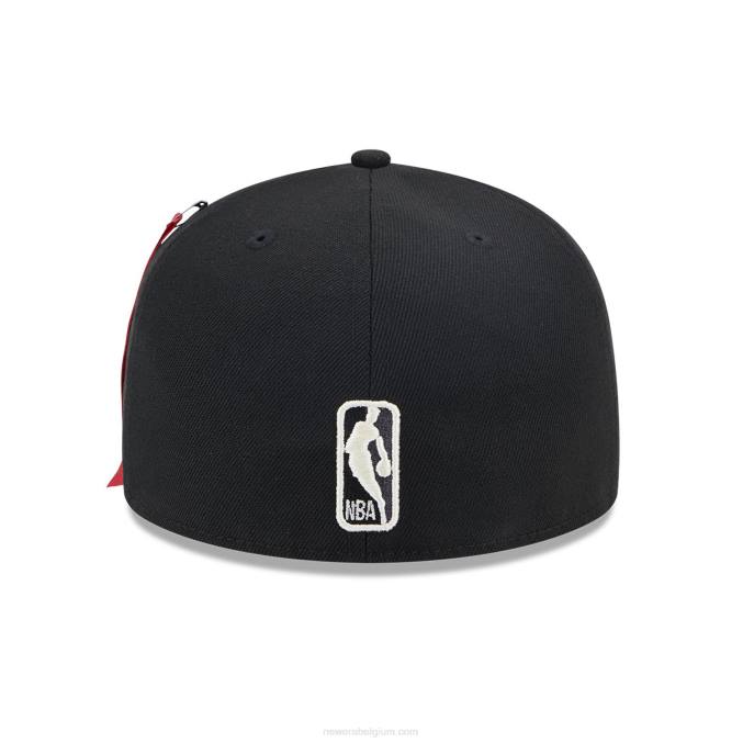 New Era Brooklyn Nets Alpha Industries x nba zwarte 59fifty getailleerde pet BT24976