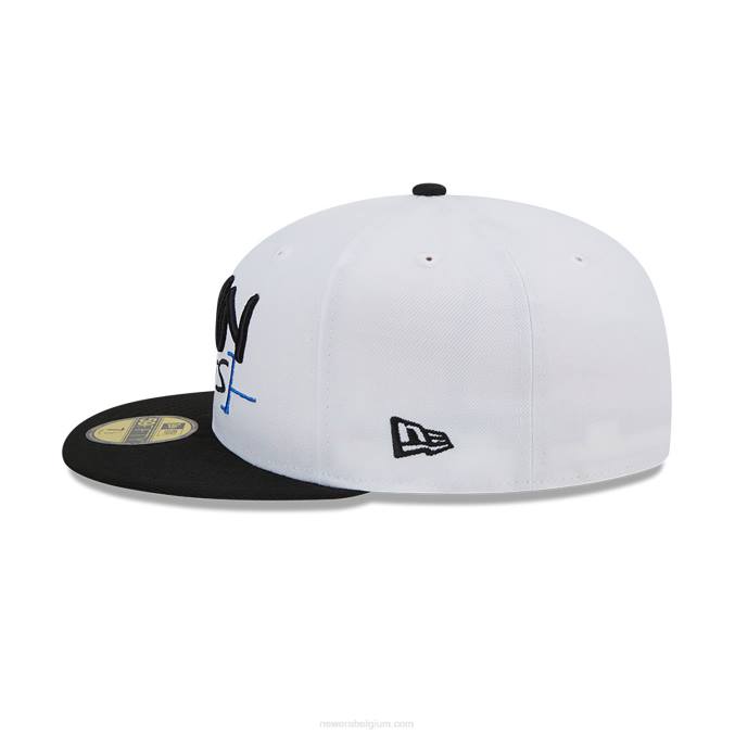 New Era Brooklyn Nets Authentics City Edition witte 59fifty getailleerde pet BT241410